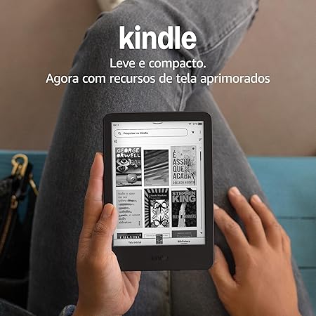 image Kindle 16 GB: o leitor digital que cabe na palma da mão e transforma sua rotina de leitura