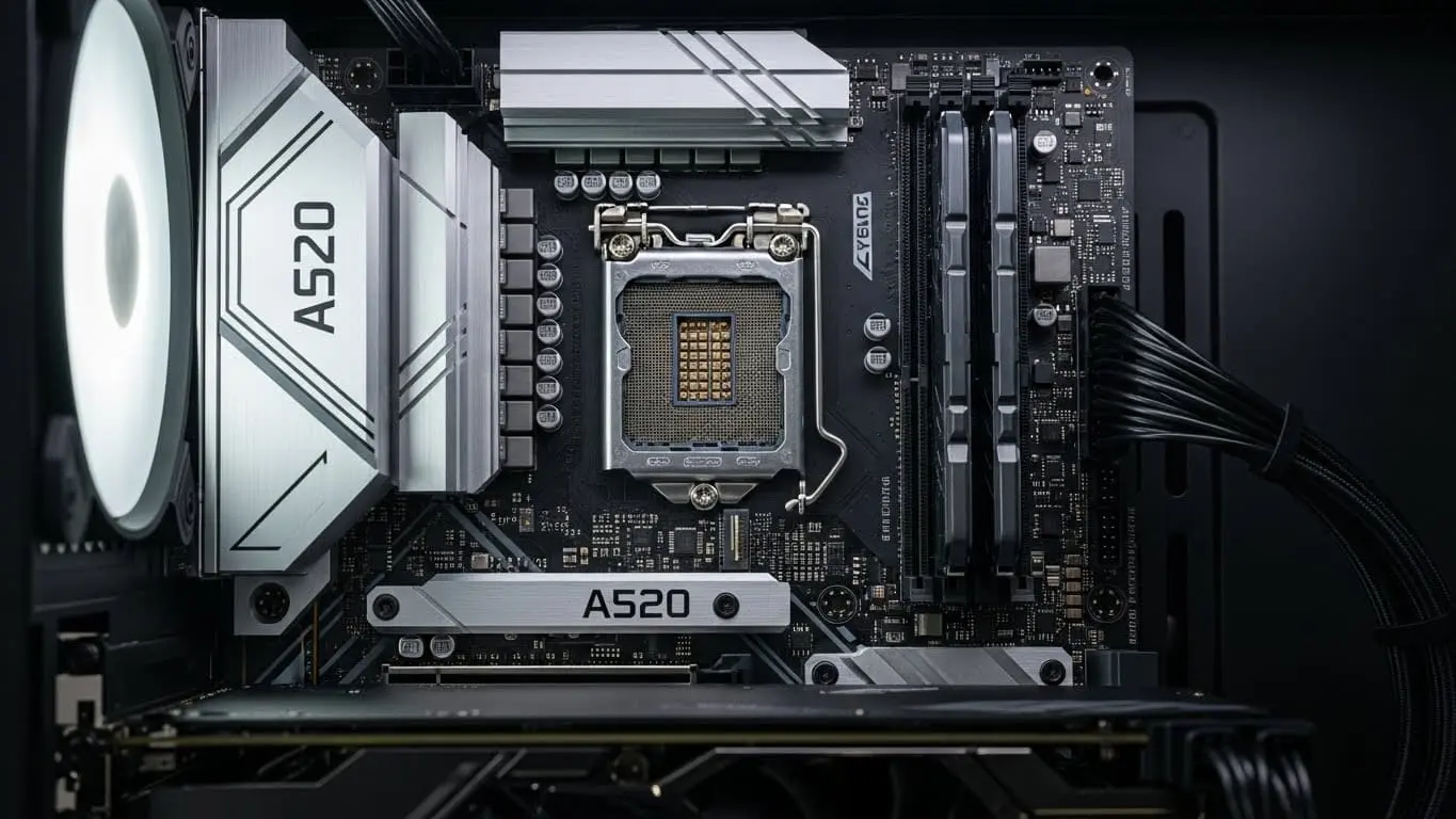 Análise da placa mãe A520 para saber se vale a pena comprar o hardware de entrada em 2025 no Brasil, focando em custo-benefício.