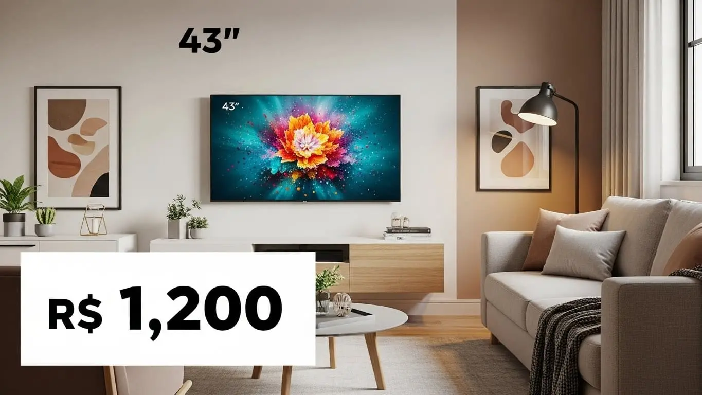 tv-barata-sala-estar-preco-acessivel Loja da Esquina Reviews